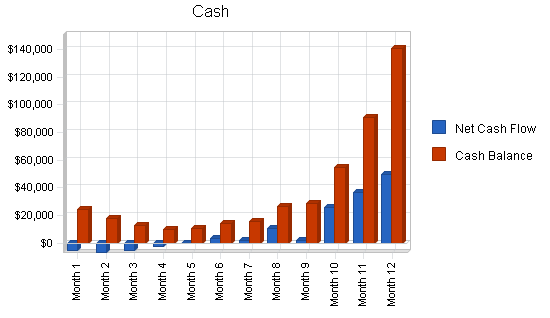 Carpet and upholstery cleaning services, financial plan chart image