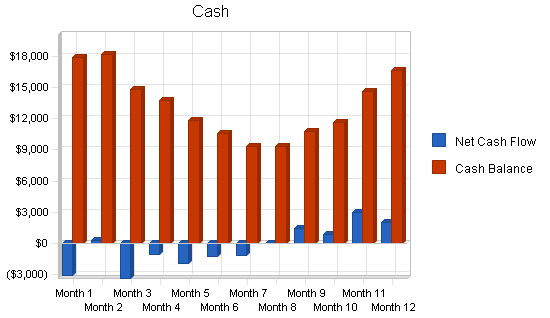 Ecommerce fabric store business plan, financial plan chart image