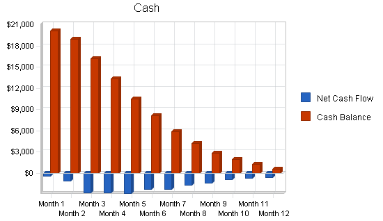 Handyman maintenance business plan, financial plan chart image