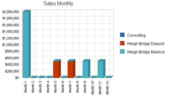 Aircraft weighing systems business plan, strategy and implementation summary chart image