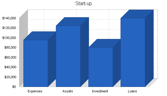 Paintball products retail business plan, company summary chart image