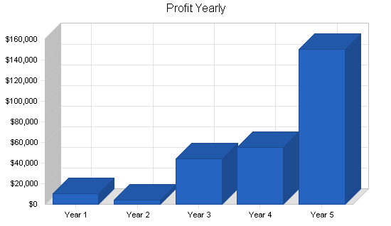 Newsletter publishing business plan, financial plan chart image