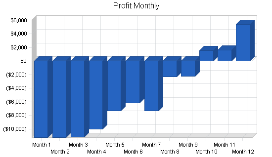 Funeral home business plan, financial plan chart image