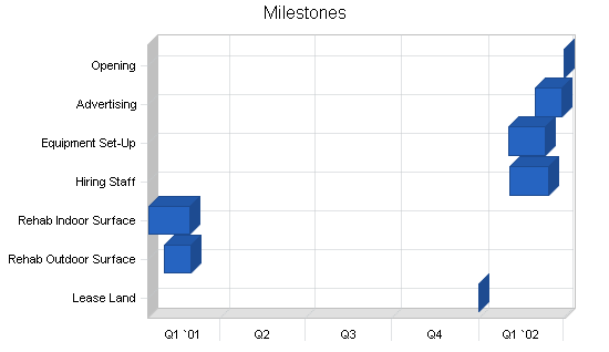 Paintball facility business plan, strategy and implementation summary chart image