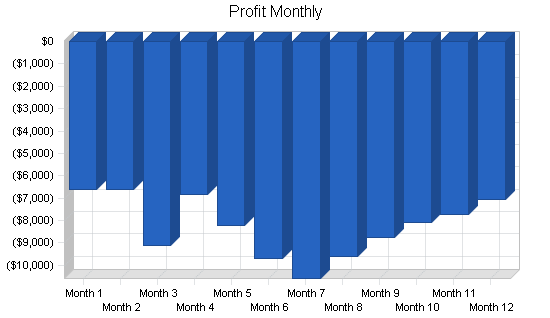 Coffee roaster business plan, financial plan chart image