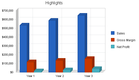 International travel agency business plan, executive summary chart image