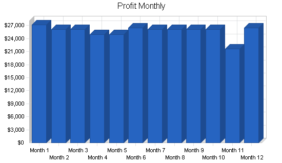 Mining software business plan, financial plan chart image