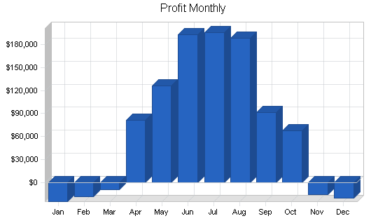 Gravel rock products business plan, financial plan chart image