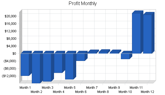 Promotional products maker business plan, financial plan chart image