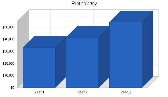 Software sales business plan, financial plan chart image