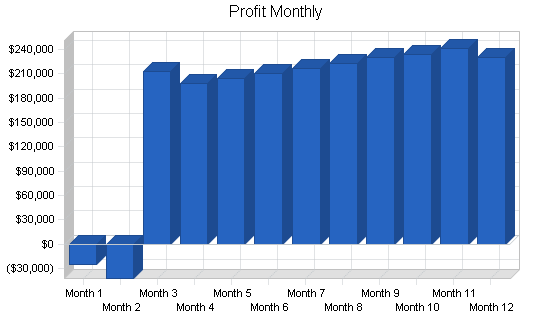 Family clothing business plan, financial plan chart image