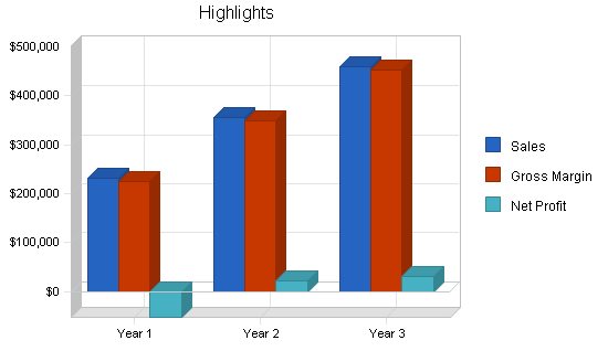 Advertising consulting business plan, executive summary chart image