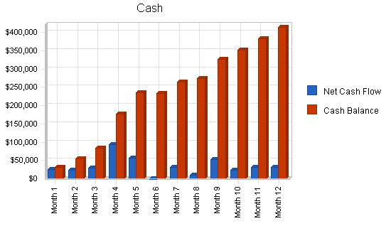 Maternity clothing online business plan, financial plan chart image