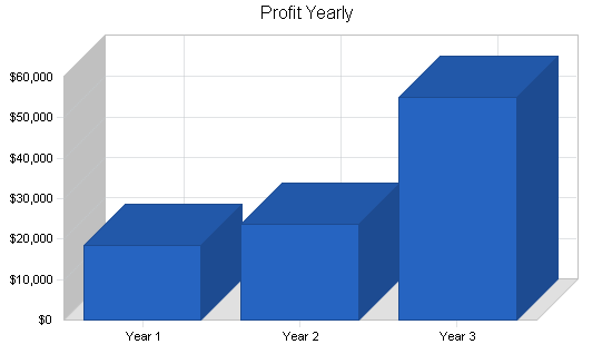 Cleaning products business plan, financial plan chart image