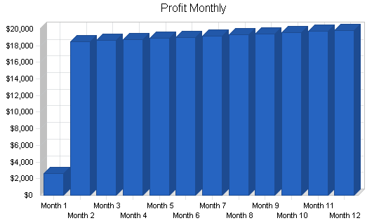 Pizzeria franchise business plan, financial plan chart image