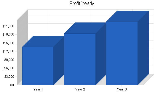 Pizza delivery business plan, financial plan chart image