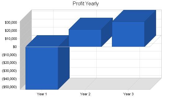 Advertising consulting business plan, financial plan chart image