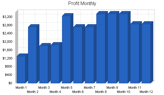 Beverage machine rental business plan, financial plan chart image