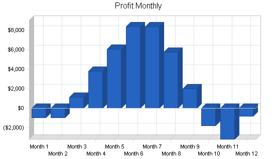 Construction irrigation business plan, financial plan chart image