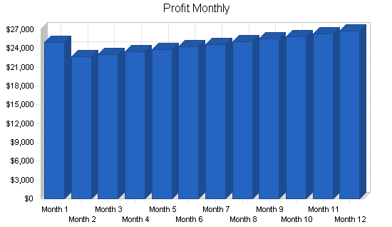 Franchise sandwich shop business plan, financial plan chart image