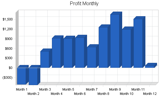 Custom quilt artist business plan, financial plan chart image