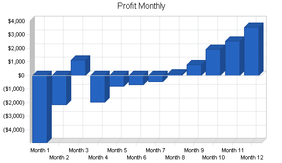 Exec employment agency business plan, financial plan chart image