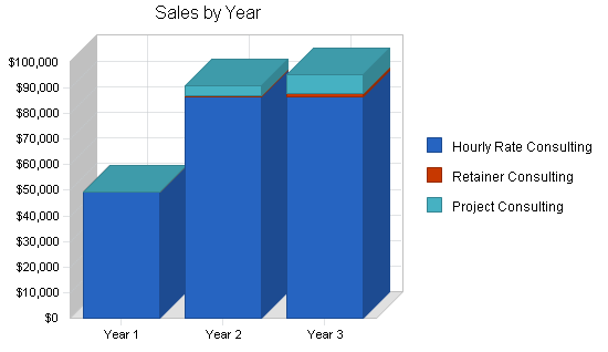 Computer consulting business plan, strategy and implementation summary chart image