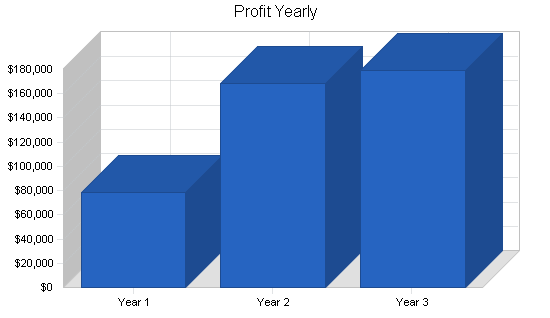 Martial arts school business plan, financial plan chart image