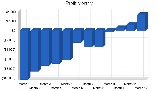 Public relations business plan, financial plan chart image