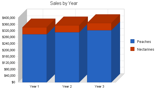 Peach and apricot farm business plan, strategy and implementation summary chart image