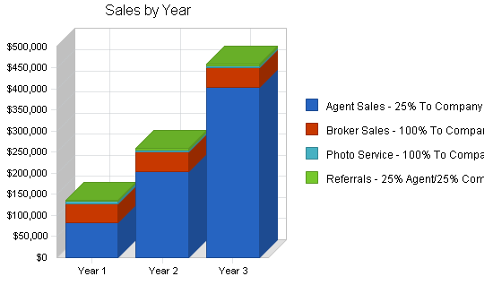 Real estate brokerage business plan, strategy and implementation summary chart image