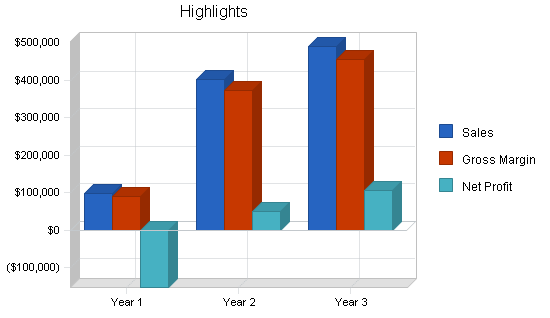 Computer software business plan, executive summary chart image