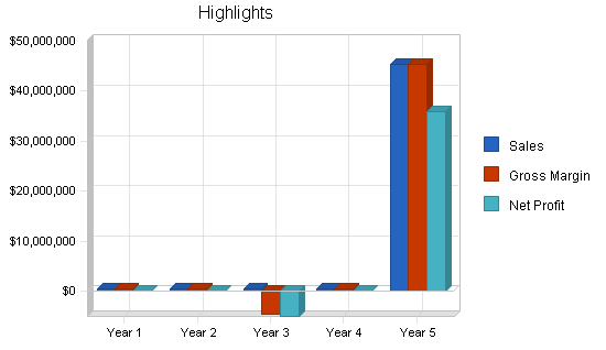 Investment company business plan, executive summary chart image