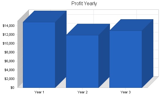 Video documentation service business plan, financial plan chart image