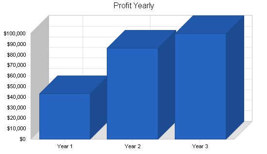 Direct mail business plan, financial plan chart image