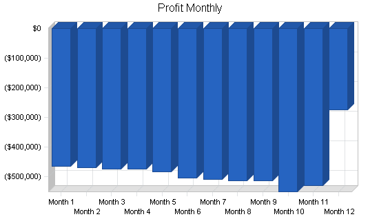 Medical software business plan, financial plan chart image