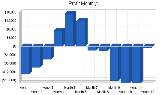 Septic tank contractor business plan, financial plan chart image