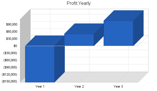 Computer software business plan, financial plan chart image