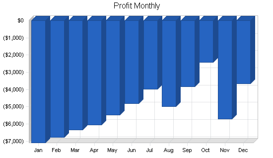 Online booking business plan, financial plan chart image