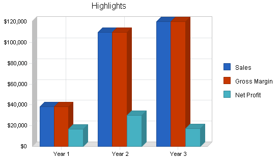 Automated accounting business plan, executive summary chart image