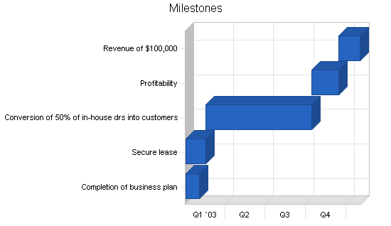 Laboratory business plan, strategy and implementation summary chart image