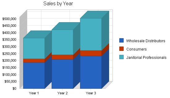 Cleaning products business plan, strategy and implementation summary chart image