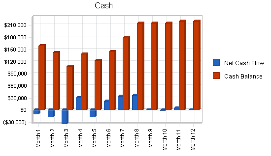 Paintball facility business plan, financial plan chart image