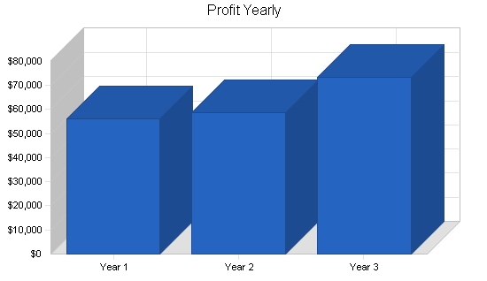 Microbrew bar business plan, financial plan chart image