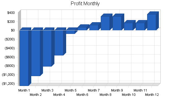 Dog kennel business plan, financial plan chart image