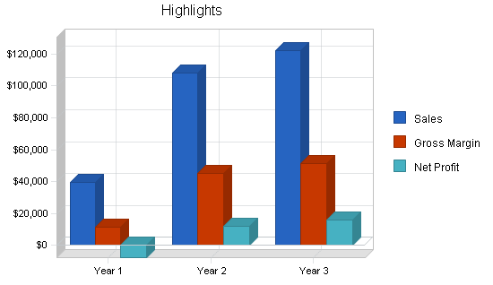 Insurance agency business plan, executive summary chart image